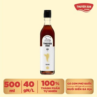 Thùng 6 chai Nước Mắm Nhĩ Thuyền Xưa không chất bảo quản (500ml/chai)