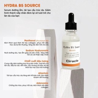 (bombeauty) Serum Tinh Chất Phục Hồi Da Ciracle Hydra B5 Source Wrinkle Serum 30ml