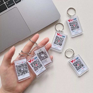 Móc khoá in mã Qr ngân hàng hoặc biển số xe