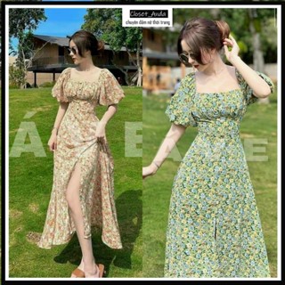 ĐẦM HOA NHÚM NGỰC DÁNG DÀI NAHOUSE VÁY MAXI HOA XẺ TÀ THIẾT KẾ ĐẸP VÀ XINH XẮN 138