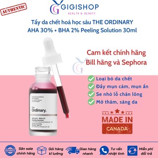 Tinh Chất Peel da The Ordinary AHA 30%+BHA 2% Peeling Solution 30ml (skincare)