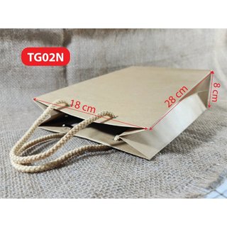 100 túi kích thước - 28 x 18 x 8cm - túi giấy Kraft, túi giấy rẻ, túi giấy trắng cán bóng