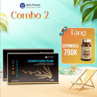 Combo 2 Nước Uống Đông Trùng Hạ Thảo Nhật Bản - Fine Japan Cordyceps Plus Hộp 10 Chai x 50ml