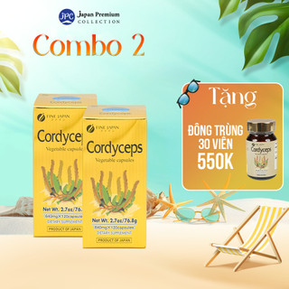 Combo 2 Viên Uống Đông Trùng Hạ Thảo Nhật Bản, Bổ Phổi, Tăng Cường Sinh Lí - Cordyceps FINE JAPAN (Hộp 120 Viên)