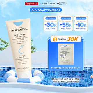 Sữa Rửa Mặt Sạch Sâu Chống Oxy Hóa Lait-Creme Moussant Embryolisse 200ml