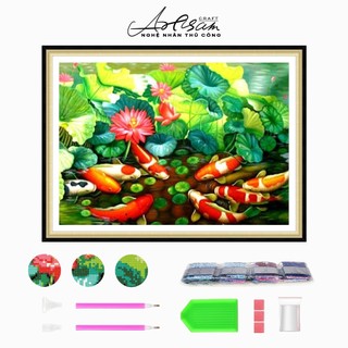  Tranh kim cương DIY, đồ thủ công DIY, hàng trăm bức tranh về cá