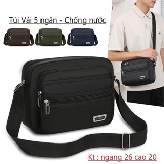 Túi đeo chéo Nam Nữ, Túi thời trang vài dù Oxford , túi đeo chéo 5 ngăn tiện lợi , Mã SP TV04