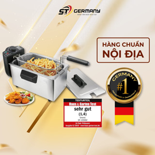 Nồi chiên ngập dầu EMERIO nội địa Đức dung tích 3L, công suất 2000W chất liệu thép không gỉ cao cấp GermanySnT 230013