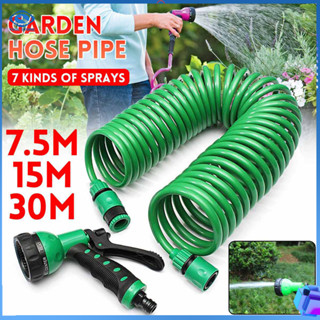 【siêu rẻ Vòi tưới cây đa năng - Vòi xịt nước tưới cây 7 chế độ - Lò xo co giãn chịu áp - Xịt rửa xe đa năng