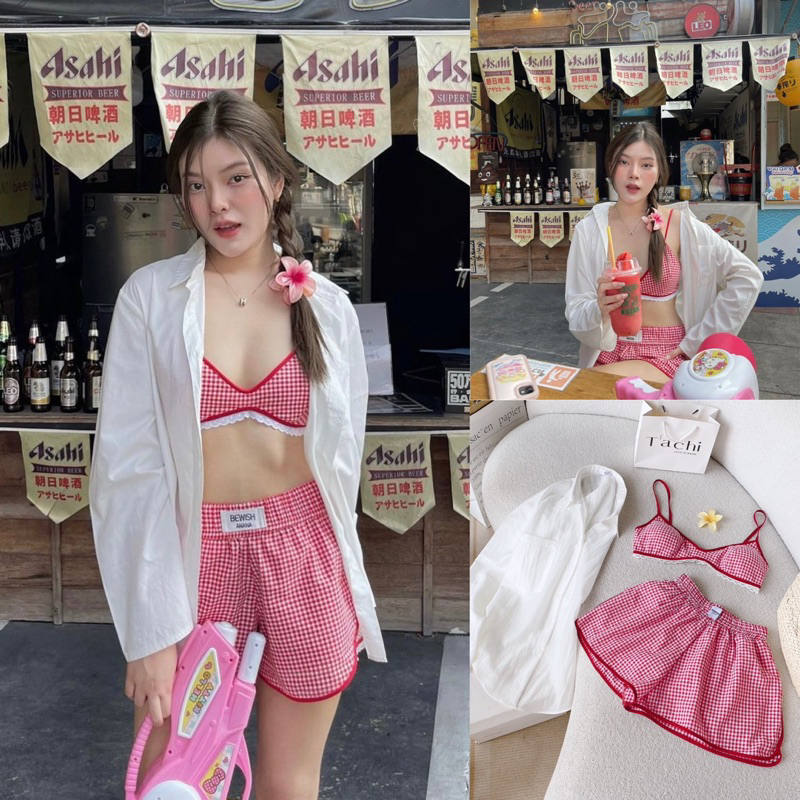 SET CROP CỔ SƠ MI PHỐI NÚT + SHORT 5M