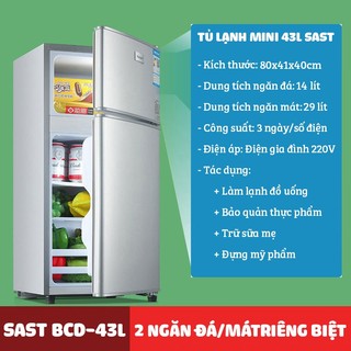 Tủ lạnh mini làm đá đựng mỹ phẩm làm mát nước uống đựng hoa quả đồ khô,bảo hành 12 tháng