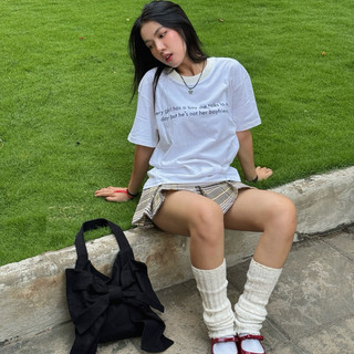 Áo thun ERRORIST Basic in chữ đơn giản – Trắng/Xanh baby