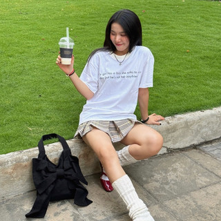 Áo thun ERRORIST Basic in chữ đơn giản – Trắng/Xanh baby