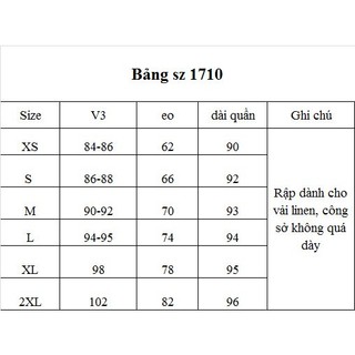 Rập giấy A0 mã 1710 - Quần ống rộng