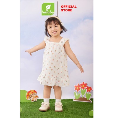 LULLABY - NH909R - Đầm sát nách bé gái vải xô