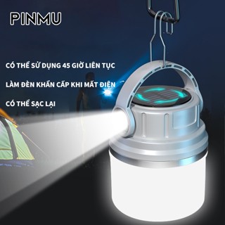 Bóng đèn tích điện PINMU Cổng Sạc type-c + Sạc NL Mặt Trời Chống Thấm Nước Cho Hoạt Động Ngoài Trời