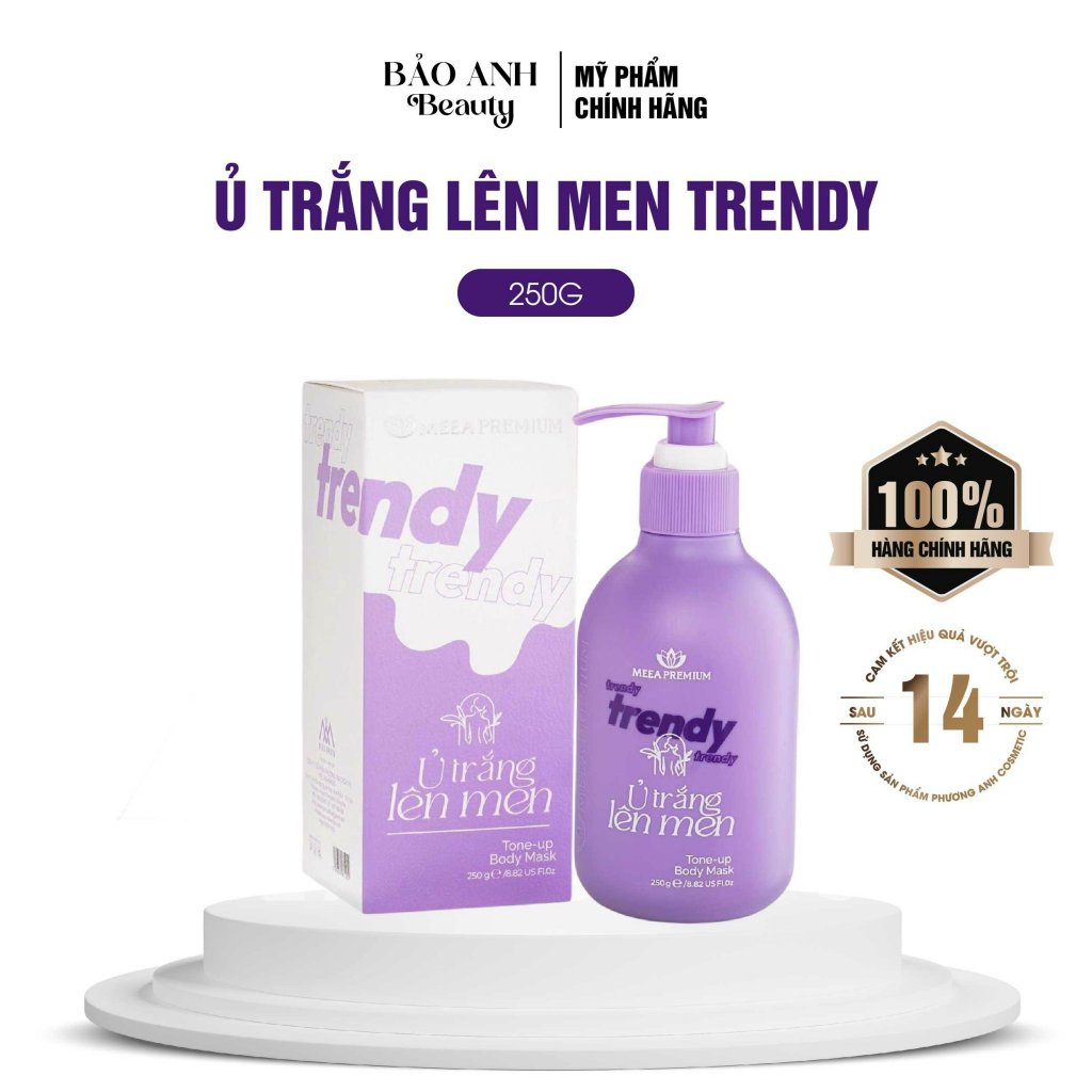 Ủ Trắng Lên Men Meea Organic Body Trendy Meea Premium - Bảo Anh Beauty - 250ml
