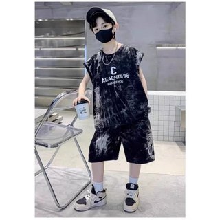 Bộ quần áo trẻ em dành cho bé trai 15-45kg mẫu C. Chất liệu thoáng mát, phong cách năng động. HE30