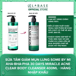Sữa Tắm Giảm Mụn Lưng Some By Mi AHA-BHA-PHA 30 Days Miracle Acne Clear Body Cleanser 400ml
