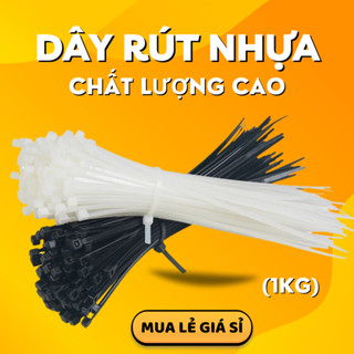 [1KG] Dây rút nhựa dây thít nhựa trắng và đen chất lượng cao tiết kiệm chị phí