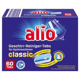 viên rửa bát Alio 60 viên đóng gói dạng viên với trọng lượng 16g/viên, phù hợp cho máy rửa bát cỡ lớn