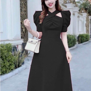 Đầm Dự Tiệc Dáng Dài Cổ Chéo Thiết Kế Sang Chảnh Nữ Tính