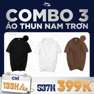 [COMBO 3 ] áo thun nam Trơn ngắn tay basic Capman Club, vải cotton co giãn, phom regular fit