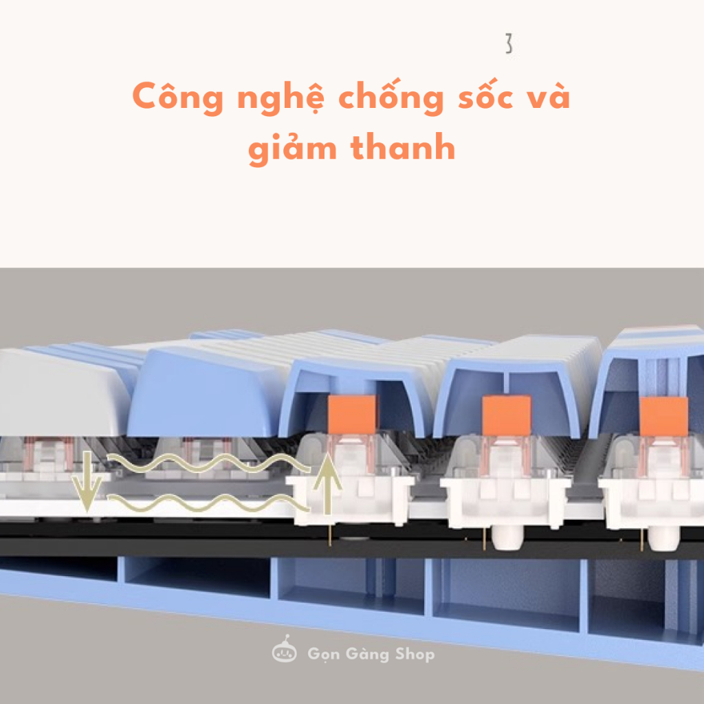 Bàn Phím Cơ Không Dây LANGTU GK65 HOTSWAP GoldenSwitch 3 chế độ kết nối - Hai màu Gọn Gàng Shop | BigBuy360 - bigbuy360.vn