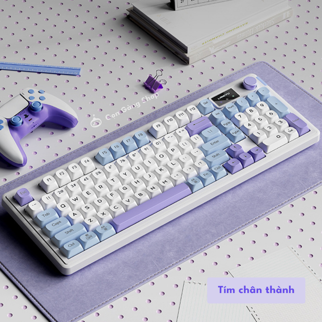 Bàn phím LANGTU L98 giả cơ bluetooth không dây/có dây silent pin sạc Led RGB hỗ trợ window/mac,ios | BigBuy360 - bigbuy360.vn