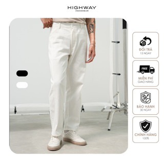 Quần vải nam kaki cotton mix spandex phom rộng Highway (Menswear) Curtis