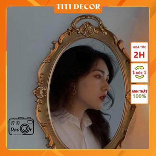 Gương vintage TiTi decor, gương soi decor phòng ngủ, trang trí nhà cửa, bàn trang điểm