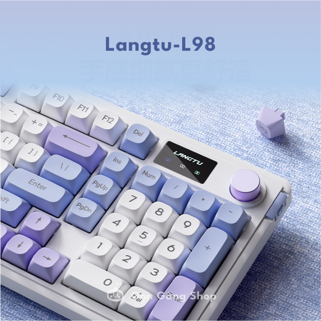 Bàn phím LANGTU L98 giả cơ bluetooth không dây/có dây silent pin sạc Led RGB hỗ trợ window/mac,ios | BigBuy360 - bigbuy360.vn