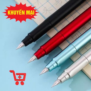 4 Bút máy bấm ngòi EF chất liệu ABS .( bút sử dụng cả mực khô và mực lọ)