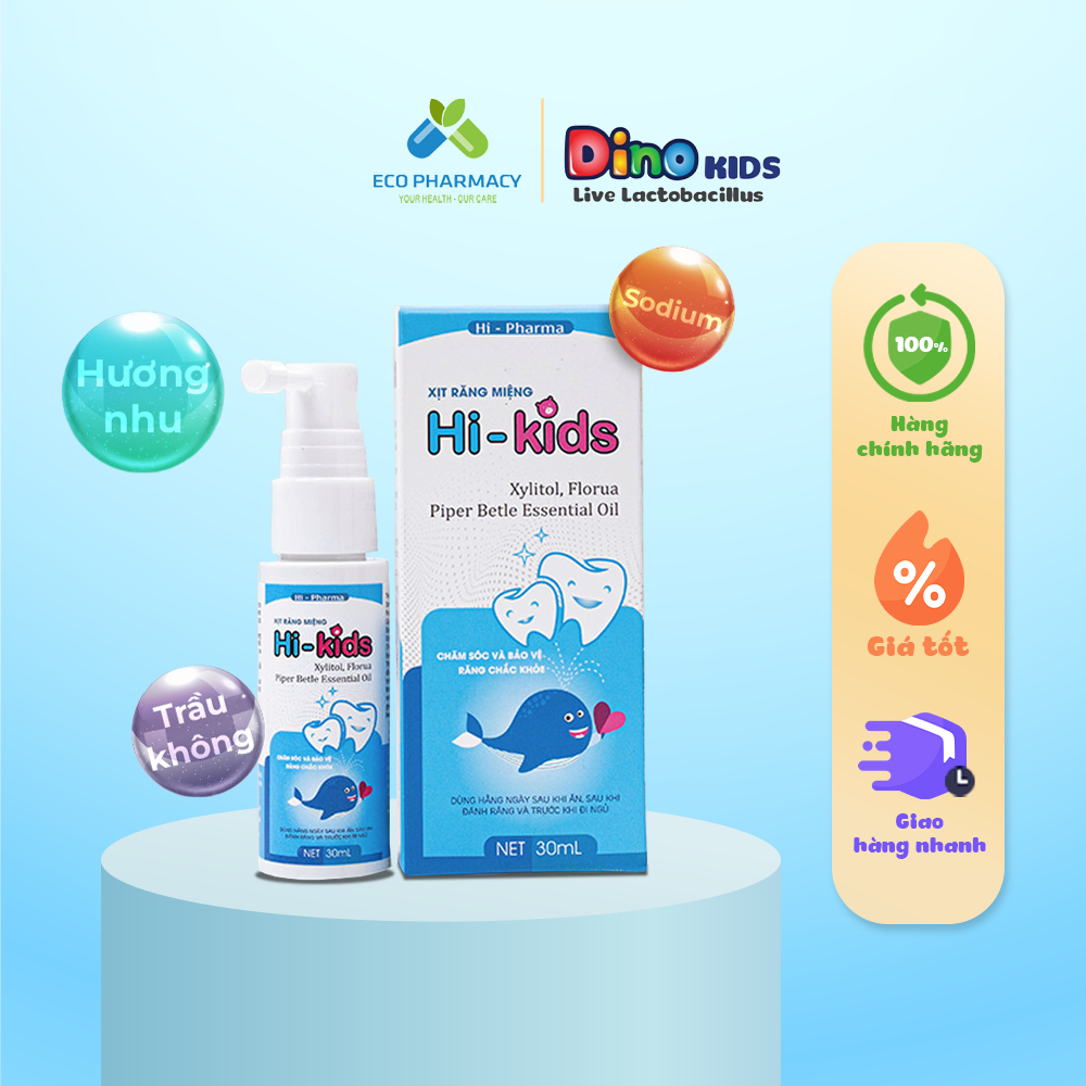 Xịt chống sâu răng cho bé Hi-kids 30ml