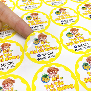 In tem nhãn giấy, decan, decal, sticker tròn tranganprinting.vn miễn phí thiết kế
