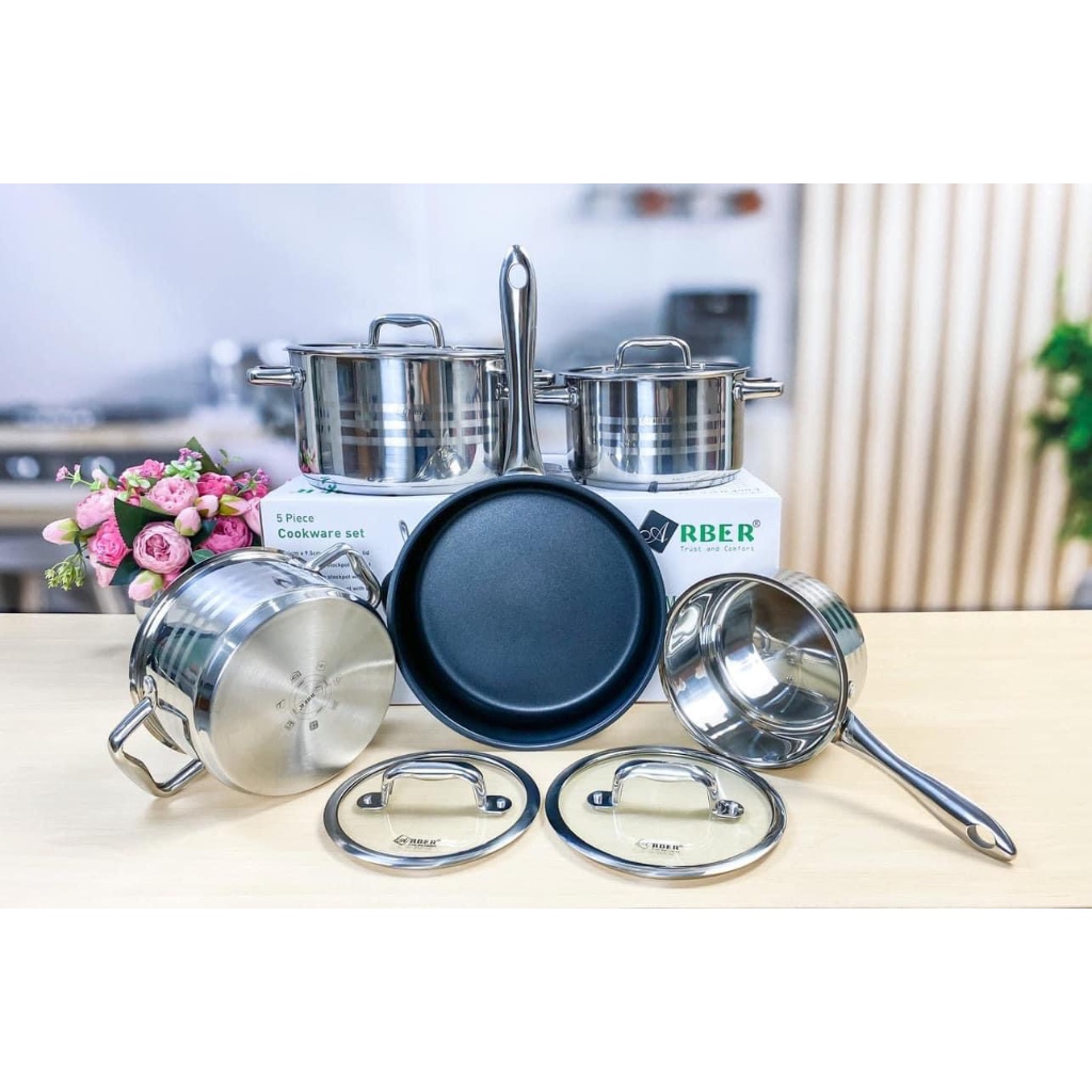 Bộ 5 nồi chảo Arber AN05 Dolphin