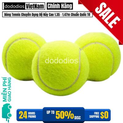 Combo 3 Quả Bóng Banh Tennis Chơi Quần Vợt Cao Cấp - Độ Nảy Chuẩn Quốc Tế - Hàng Chính Hãng Dododios