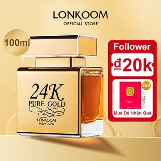 LONKOOM Nước Hoa 24K EDP 100ml Unisex Perfume Lưu Hương Lâu - Hương Hoa Quả Vani Dâu Ngọt Ngào Quà tặng kèm hộp quà