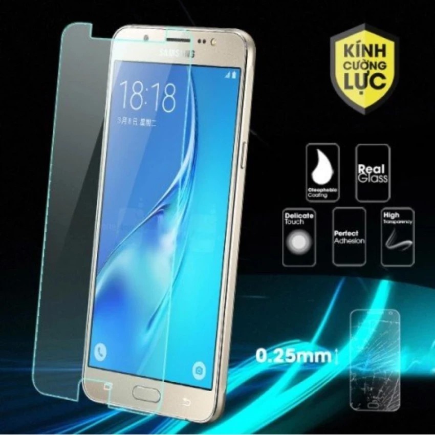 Combo 3 Kính cường lực samsung j7 2016/ j710 trong suốt, có giấy lau màn hình