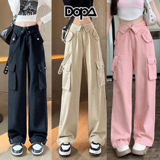 Quần Kaki Nữ Túi Hộp Ống Rộng Cạp Thiết Kế Đai Gấp Avocado, Quần Túi Hộp Suông Nữ Chất Vải Dày Dặn Cá Tính