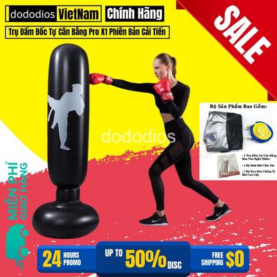 Trụ Đấm Bốc Tự Cân Bằng Pro X1 Phiên Bản Cải Tiến Cao Cấp Nhanh, Ưu Việt Hơn – Tặng Kèm Bộ Bơm Hơi Chính Hãng Dododios