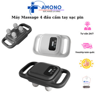 Máy massage toàn thân 4 đầu cầm tay mô sâu chuyên nghiệp đa năng cao cấp thư giãn jmq-01