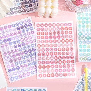 ✍mujicici✍Sticker chữ và số để trang trí sổ sách