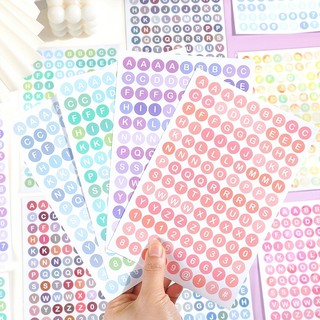 ✍mujicici✍Sticker chữ và số để trang trí sổ sách