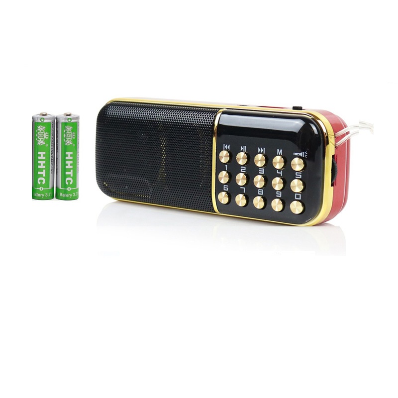 Loa nghe đài BKK K51 chức năng FM/USB/TF/Tai nghe/Đèn pin - 2 Pin 18650 dung lượng 4400mah - Phụ Kiệ