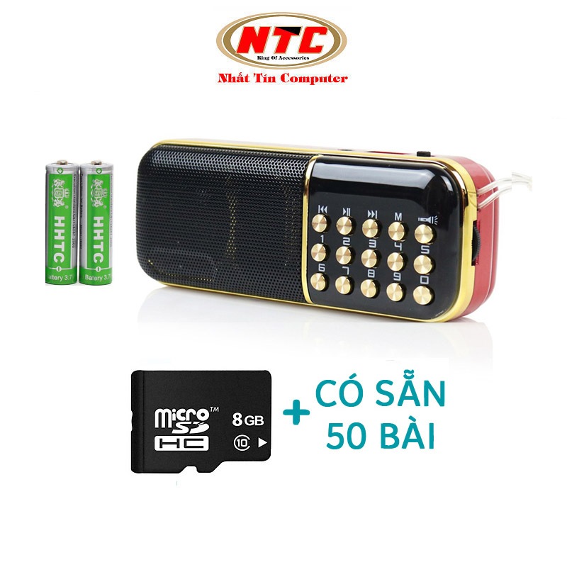 [KHÔNG THẺ HOẶC KÈM THẺ] Loa nghe đài BKK K51 chức năng FM/USB/TF/Tai nghe/Đèn pin - dung lượng pin 