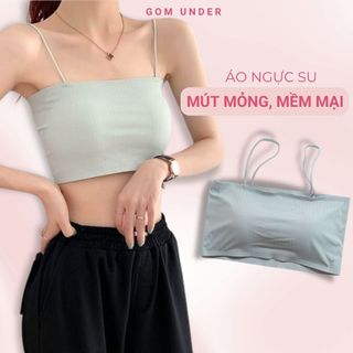 Áo hai dây su mềm mại mút mỏng không gọng GOM UNDER, áo ngực nữ thoáng mát thun lạnh cao cấp - SA-6605