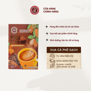 Bột Cacao Nguyên Chất, VUA CACAO Thượng Hạng Vị Đậm Đà, Sánh Đặc Trưng, Tốt Cho Sức Khỏe - 250g