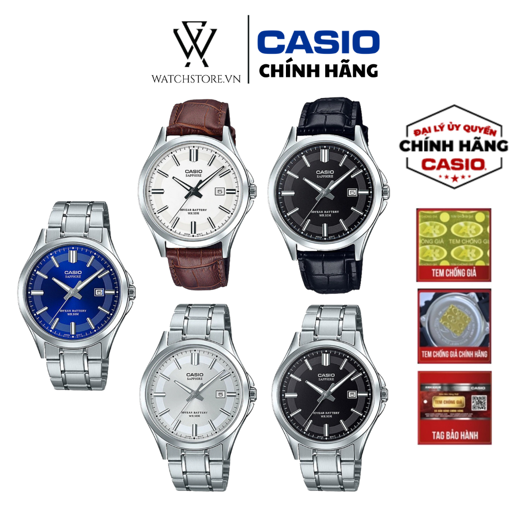 Đồng Hồ Nam MTS-100 Quartz Mặt Kính Sapphire 41.3mm Vỏ Kim Loại Thép Không Gỉ Chống Nước Chính Hãng 