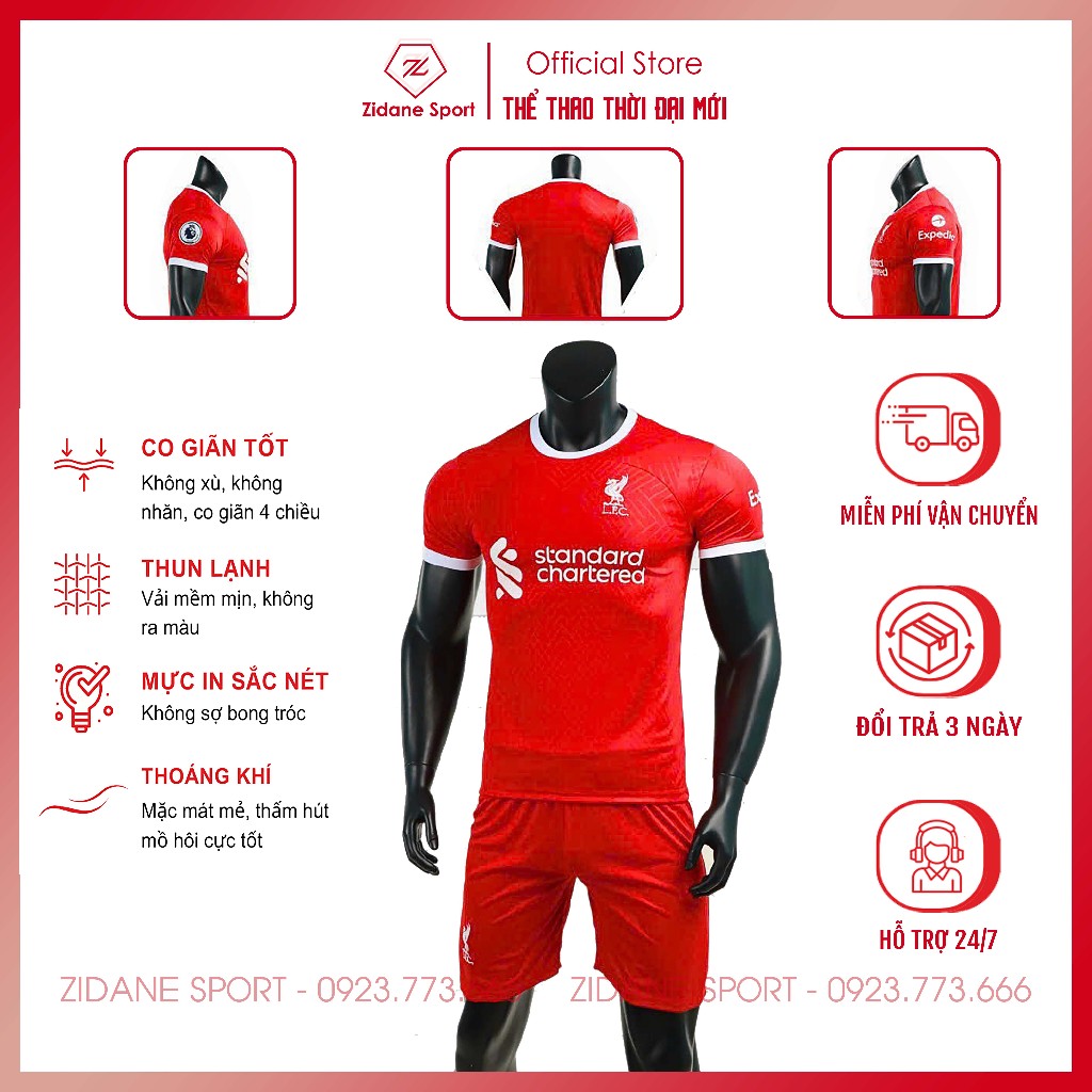 Áo Đá Bóng, Đồ Đá Banh CLB Liverpool Mẫu Mới, Áo Bóng Đá, Quần Áo Đá Bóng Cho Nam Nữ - Phủi Hải Dươn